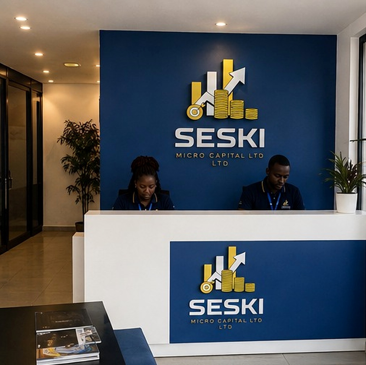 Seski branded office reception